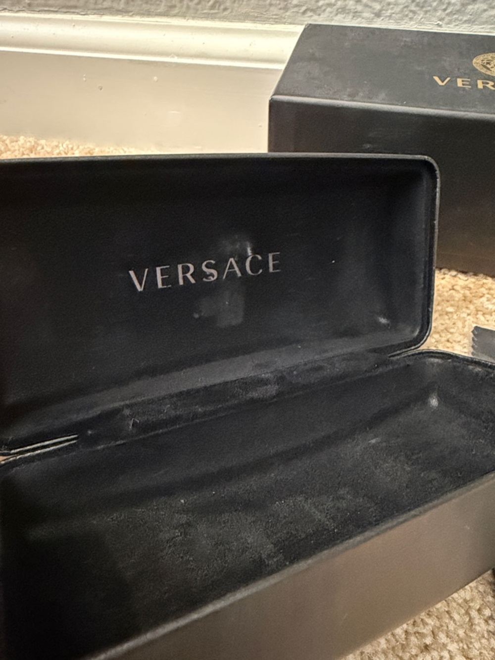 Versace Black sunGlasses Case and Box with cleaning cloth only - Picture 3 of 5